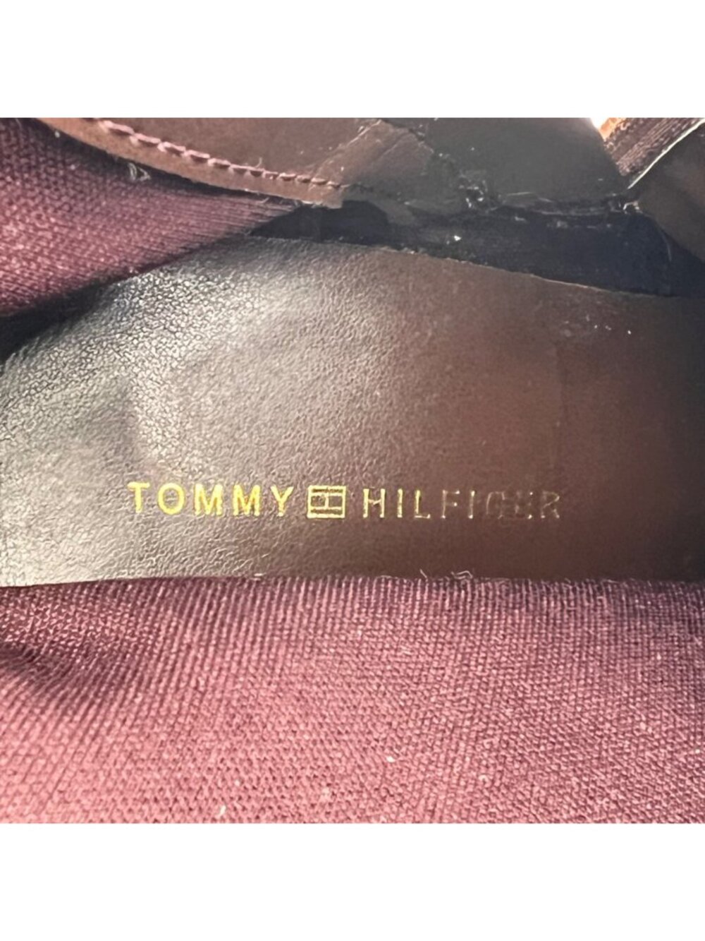 Tommy Hilfiger Brown Suede Ankle Boots Womens Size 8.5M Gold Buckles Block Heel - Picture 14 of 16